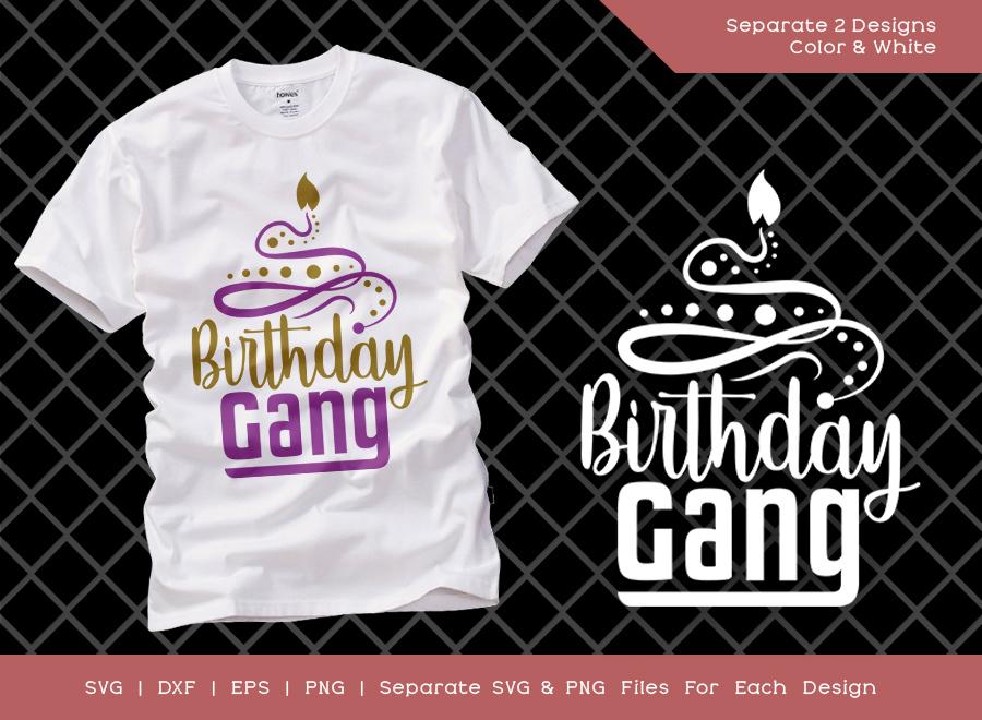 gang birthday shirts