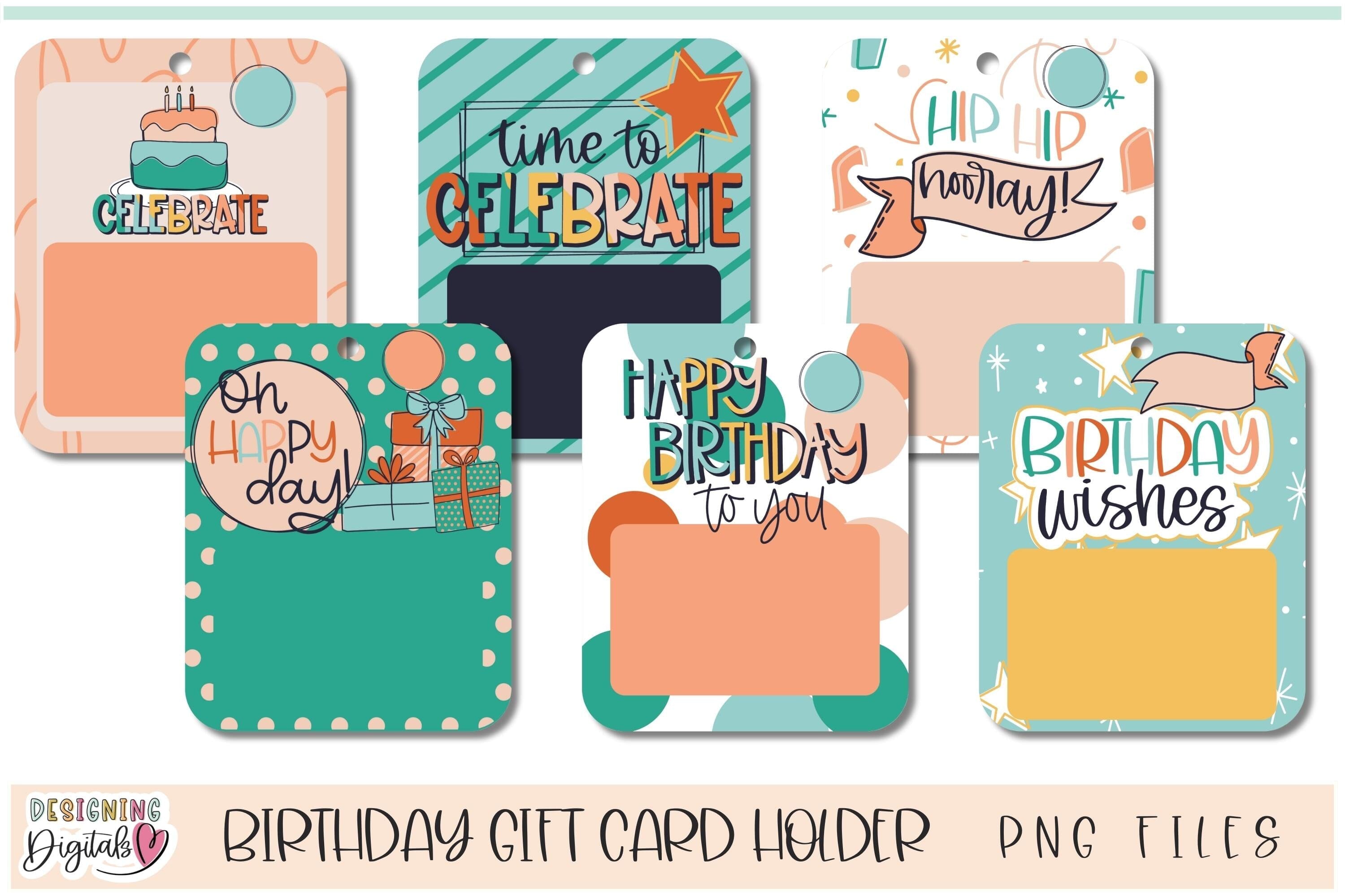 Birthday Gift Card Holder, Happy Birthday PNG, Birthday Money Holder ...
