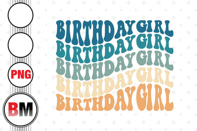Birthday Girl Retro PNG Files Sublimation BMDesign 