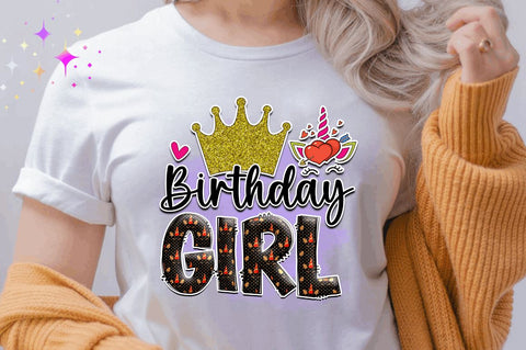 Birthday girl Sublimation PNG, Unicorn Sublimation Design Sublimation Regulrcrative 