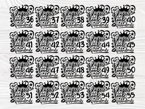 Birthday Girl SVG, 36th to 55th Birthday Queen Svg SVG TonisArtStudio 