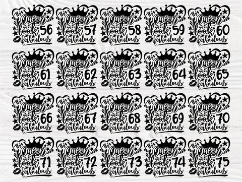 Birthday Girl SVG, 56th to 75th Queen Svg Bundle SVG TonisArtStudio 