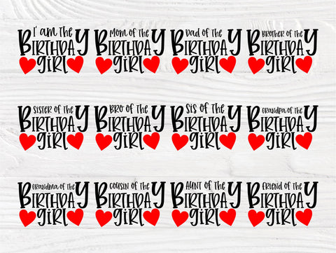 Birthday girl SVG | Birthday family cut files for cricut silhouette | Birthday svg | Birthday designs | Girl svg | Birthday quotes svg SVG TonisArtStudio 