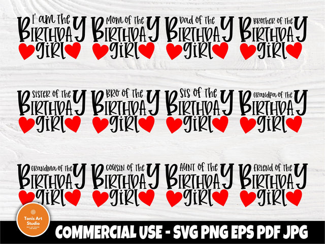 Birthday girl SVG | Birthday family cut files for cricut silhouette | Birthday svg | Birthday designs | Girl svg | Birthday quotes svg SVG TonisArtStudio 