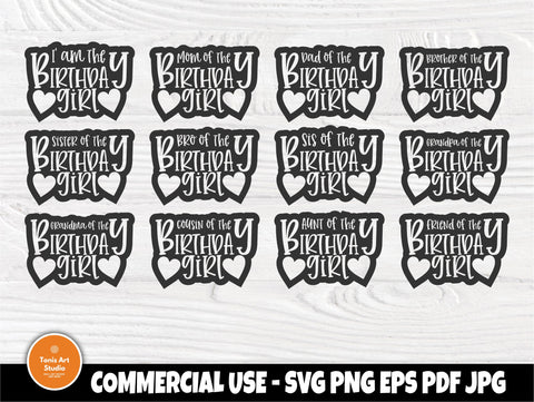 Birthday girl SVG | Birthday family cut files for cricut silhouette | Birthday svg | Birthday designs | Girl svg | Birthday quotes svg SVG TonisArtStudio 