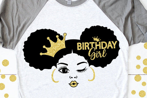 Birthday girl Svg, Black Girl Svg, Crown, Princess Svg, Gift fot black girl, Melanin Queen, Black Girl Magic, Afro Woman, Svg Cut Files SVG 1uniqueminute 