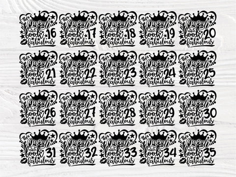 Birthday Girl SVG Bundle, Queen Svg, 16th to 75th SVG TonisArtStudio 