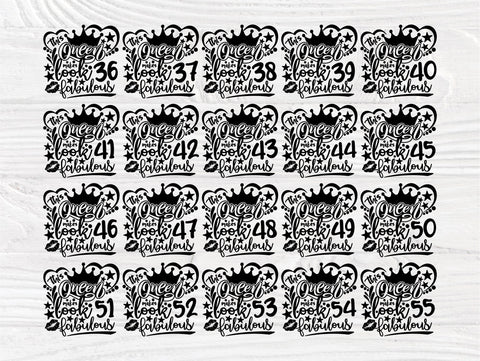 Birthday Girl SVG Bundle, Queen Svg, 16th to 75th SVG TonisArtStudio 