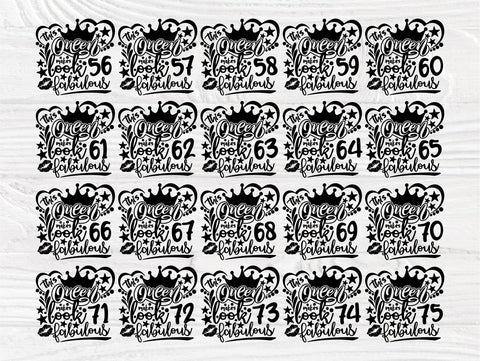 Birthday Girl SVG Bundle, Queen Svg, 16th to 75th SVG TonisArtStudio 