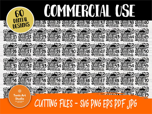 Birthday Girl SVG Bundle, Queen Svg, 16th to 75th SVG TonisArtStudio 