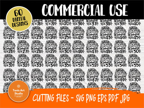 Birthday Girl SVG Bundle, Woman Svg, Eyelashes Svg SVG TonisArtStudio 