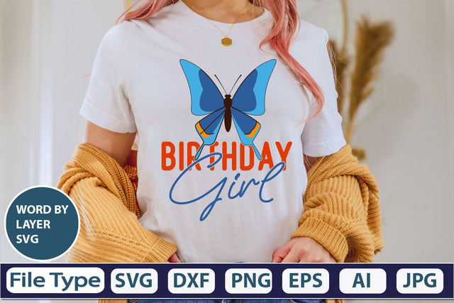 Birthday Girl SVG Cut File SVG DesignPlante 503 