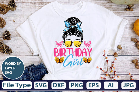 Birthday Girl SVG Cut File SVG DesignPlante 503 