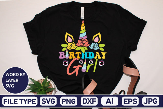 Birthday Girl SVG Cut File SVG DesignPlante 503 