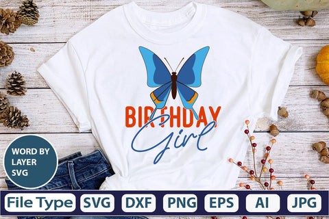 Birthday Girl SVG Cut File SVG DesignPlante 503 