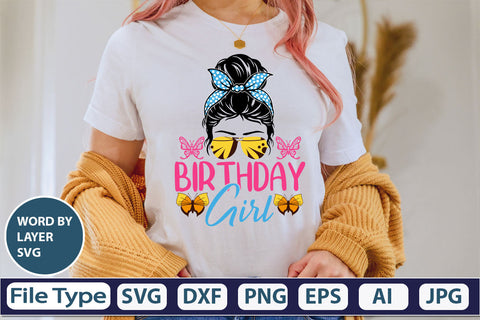 Birthday Girl SVG Cut File SVG DesignPlante 503 