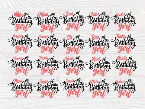 Birthday Girl SVG, Family Quotes, Birthday Squad SVG TonisArtStudio 