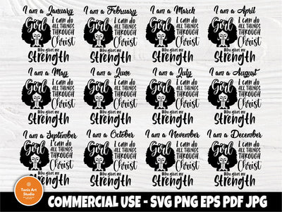 Birthday girl SVG, Praying Woman Svg, Black Girl SVG TonisArtStudio 