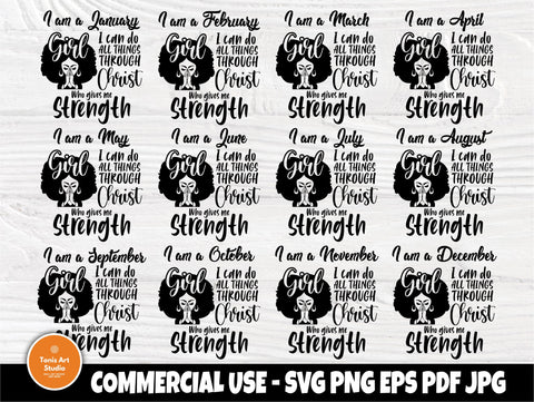 Birthday girl SVG, Praying Woman Svg, Black Girl SVG TonisArtStudio 