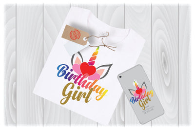 Birthday Girl Unicorn SVG Files for Cricut Designs | Birthday SVG Files SVG My Sew Cute Boutique 