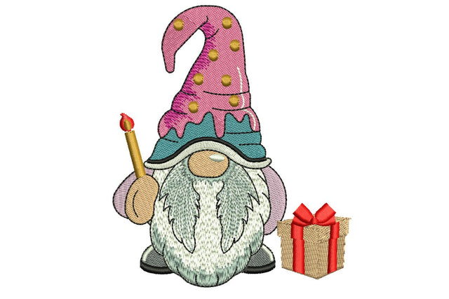 Birthday Gnome Embroidery Design Embroidery/Applique DESIGNS NextEmbroidery 