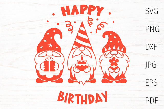 Birthday gnomes svg, happy birthday svg, birthday party SVG Digital Rainbow Shop 