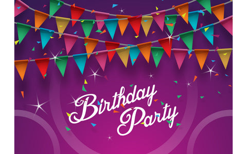 Birthday greeting card. Happy birthday, banner. Colorful confetti and calligraphy lettering. SVG naemmiah021 