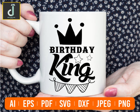 Birthday King SVG, Birthday SVG, Crown svg, Birthday Squad Svg SVG Alihossainbd 