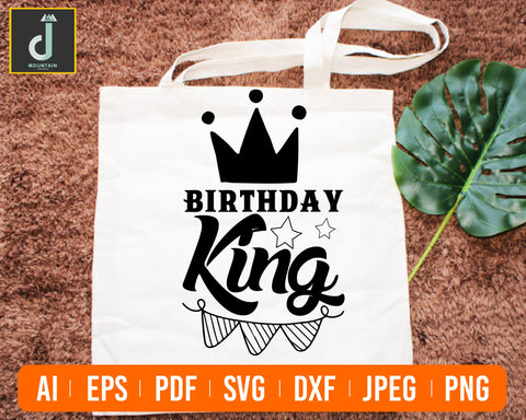 Birthday King SVG, Birthday SVG, Crown svg, Birthday Squad Svg SVG Alihossainbd 