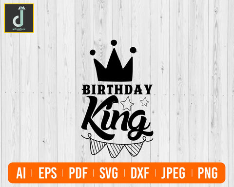 Birthday King SVG, Birthday SVG, Crown svg, Birthday Squad Svg SVG Alihossainbd 