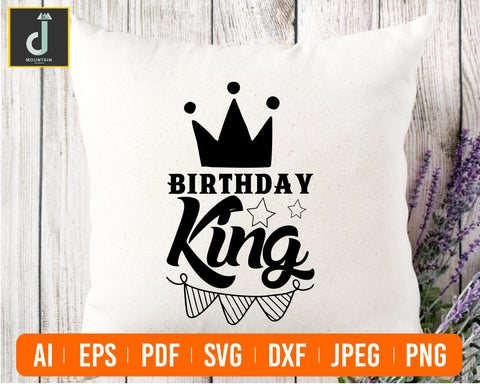 Birthday King SVG, Birthday SVG, Crown svg, Birthday Squad Svg SVG Alihossainbd 