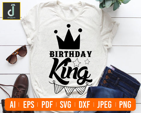 Birthday King SVG, Birthday SVG, Crown svg, Birthday Squad Svg SVG Alihossainbd 