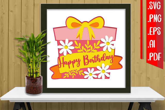 Birthday Layered Papercut 11 Svg Eps Ai Png Pdf 3D Paper zafrans studio 