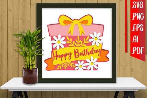 Birthday Layered Papercut 11 Svg Eps Ai Png Pdf 3D Paper zafrans studio 