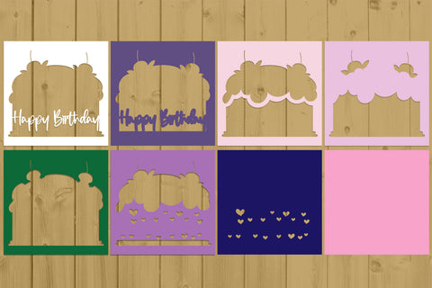 Birthday Layered Papercut 14 Svg Eps Ai Png Pdf 3D Paper zafrans studio 