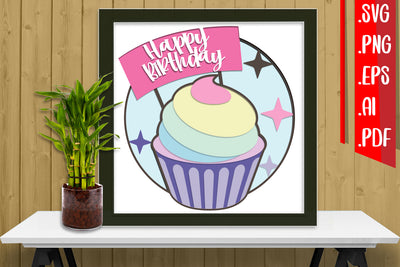 Birthday Layered Papercut 15 Svg Eps Ai Png Pdf 3D Paper zafrans studio 