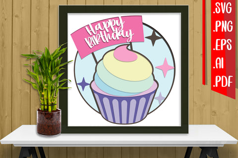 Birthday Layered Papercut 15 Svg Eps Ai Png Pdf 3D Paper zafrans studio 