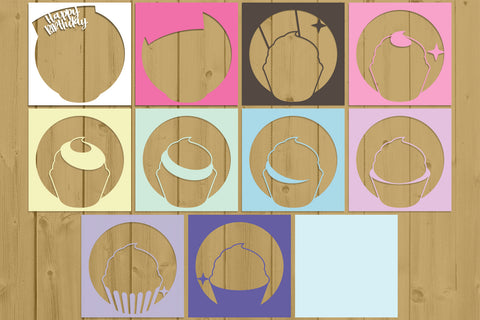 Birthday Layered Papercut 15 Svg Eps Ai Png Pdf 3D Paper zafrans studio 