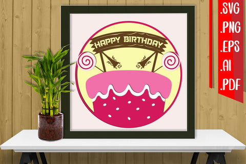 Birthday Layered Papercut 18 Svg Eps Ai Png Pdf 3D Paper zafrans studio 