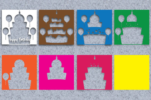 Birthday layered papercut 3 3D Paper zafrans studio 