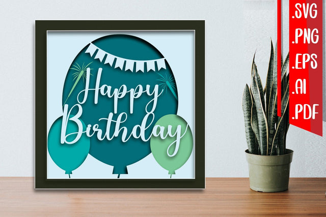 Birthday layered papercut 6 3D Paper zafrans studio 