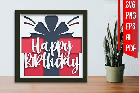 Birthday layered papercut 7 3D Paper zafrans studio 