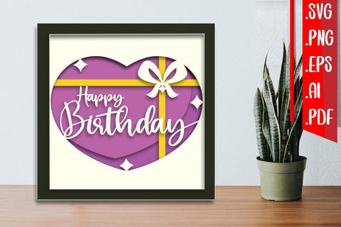 Birthday layered papercut 8 3D Paper zafrans studio 