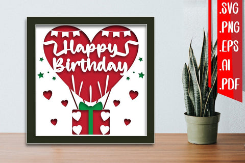 Birthday layered papercut 9 3D Paper zafrans studio 