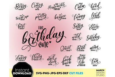 Birthday Matching Shirts SVG Bundle | Birthday Girl Squad Shirts Bundle SVG March Design Studio 