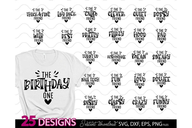 Birthday Matching Shirts SVG Bundle | Friends Matching Shirts SVG | Birthday Squad Shirts SVG March Design Studio 