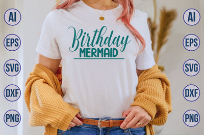 Birthday Mermaid svg SVG nirmal108roy 