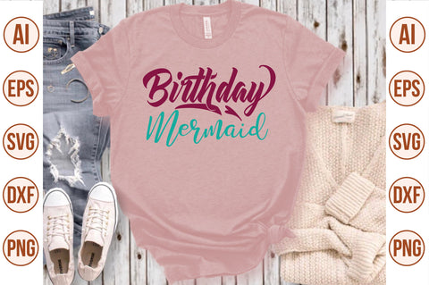 Birthday Mermaid svg SVG nirmal108roy 