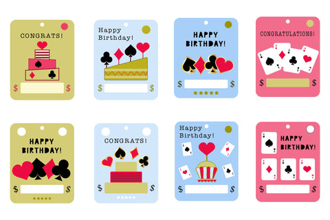 Birthday Money Card Bundle. Playing Cards Design. PNG SVG Olga Terlyanskaya 