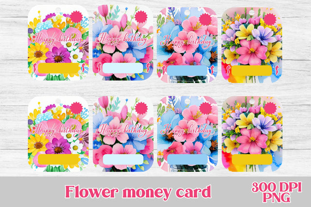 Birthday money card | Money card holder Sublimation Svetana Studio 